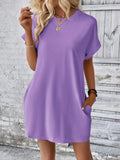 Round Neck Short Sleeve Dress DJPT