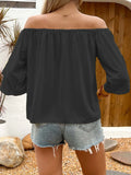 Solid Off-Shoulder Blouse DJPT