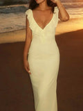 V-Neck Sleeveless Maxi Dress DJPT