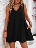 V-Neck Sleeveless Mini Dress DJPT