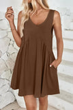 Plunge Wide Strap Mini Tank Dress DJPT