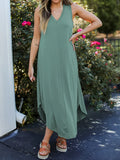 Size V-Neck Midi Tank Dress DJPT