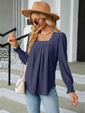 Neck Puff Sleeve Blouse DJPT