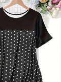 Dot Short Sleeve Lounge Dress DJPT