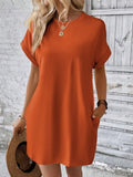 Round Neck Short Sleeve Dress DJPT