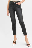 Full Size Tummy Control Mid Rise Crop Skinny Jeans Plus Size DJPT