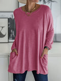 Size Round Neck Long Sleeve T-Shirt DJPT