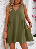V-Neck Sleeveless Mini Dress DJPT