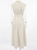 Waist Cap Sleeve Maxi Dress DJPT