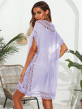 V-Neck Short Sleeve Cover-Up DJPT