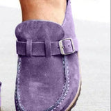 Toe Low Heel Buckle Loafers DJPT