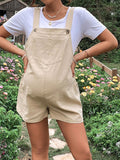 Pockets Buttons Adjusted Daily Casual Fashion Waist Overall Pants Maternity Jumpsuit Maternity