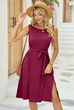 Round Neck Sleeveless Dress DJPT
