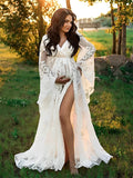 Boho Lace Summer Maternity Dress Perfect for Outdoor Photoshoots Maternity