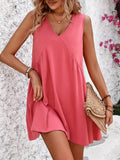 V-Neck Sleeveless Mini Dress DJPT