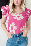 Round Neck Ruffled Sleeve Top DJPT