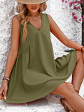V-Neck Sleeveless Mini Dress DJPT