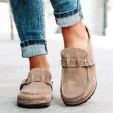 Toe Low Heel Buckle Loafers DJPT