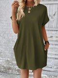 Round Neck Short Sleeve Dress DJPT