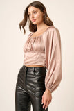 Satin Square Neck Blouse DJPT