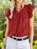 Sleeve Notched Blouse DJPT