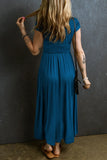 V-Neck Cap Sleeve Dress DJPT