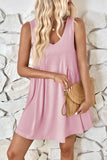 Plunge Wide Strap Mini Tank Dress DJPT