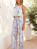 Stripe Tank and Pants Set DJPT
