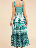 Size Printed Sweetheart Neck Maxi Cami Dress Plus Size DJPT