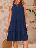 Hem Lace Sleeveless Dress DJPT