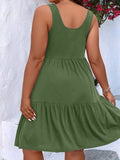 Size Tiered Scoop Neck Tank Dress DJPT