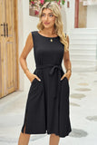 Round Neck Sleeveless Dress DJPT