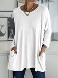 Size Round Neck Long Sleeve T-Shirt DJPT