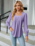 Neck Puff Sleeve Blouse DJPT