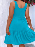 Size Tiered Scoop Neck Tank Dress DJPT