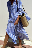Button Up Three-Quarter Sleeve Dress DJPT