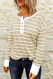 Waffle Knit Henley Long Sleeve Top DJPT