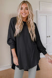 Texture Round Neck Long Sleeve Blouse DJPT
