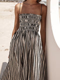 Striped Square Neck Cami Dress DJPT
