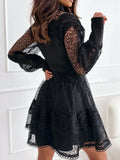 Lantern Sleeve Mini Dress DJPT