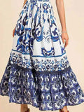 Size Printed Sweetheart Neck Maxi Cami Dress Plus Size DJPT