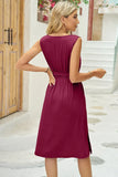 Round Neck Sleeveless Dress DJPT