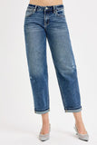 Full Size Low Rise Crop Boyfriend Jeans Plus Size DJPT