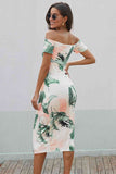 Off-Shoulder Split Dress DJPT