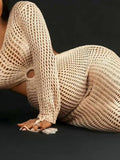 Apricot Knit Coverup Dress Mesh Bodycon Beach Hollow Out Midi Crochet Maternity Cut Out Dress Maternity