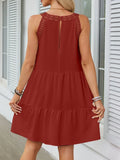Hem Lace Sleeveless Dress DJPT