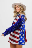 Velvet Sequin American Flag Shirt DJPT