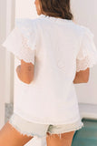 Notched Short Sleeve Blouse DJPT