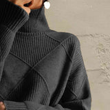 Turtleneck Long Sleeve Sweater DJPT