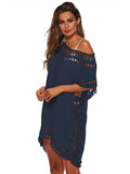 V-Neck Short Sleeve Cover-Up DJPT